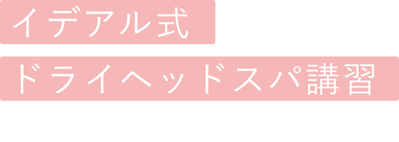 2日間でとれるドライヘッドスパ講習